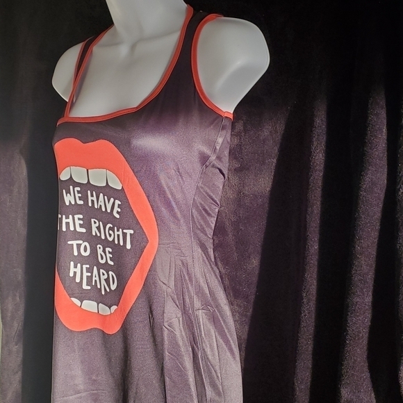 Women's We Have The Right To Be Heard black, red, and white Mini Bodycon dresses - Picture 4 of 6